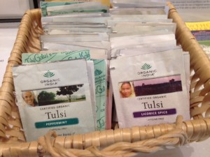 a selection herbal tulsi tea