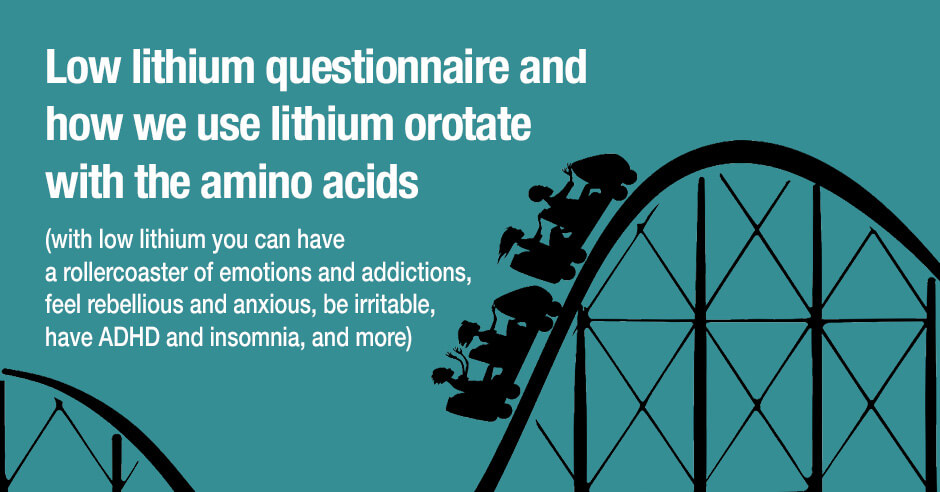 low lithium questionnaire